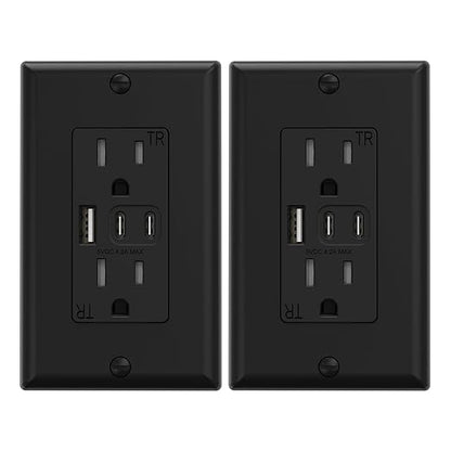 ELEGRP USB Outlets, 15 Amp Wall Outlet by ELEGRP%7CELEGROUP