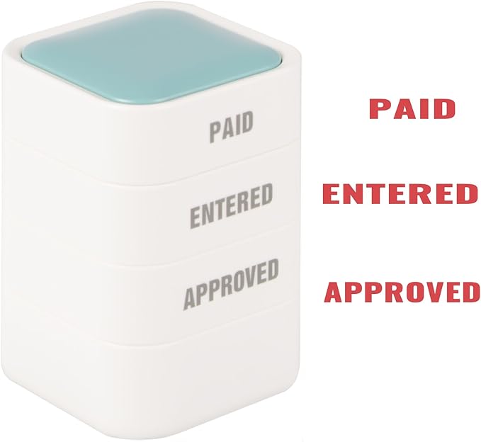 3-in-1 Office Paid/Entered/Approved Stamps - Image 7