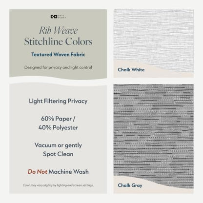 CHICOLOGY Panel Track Blinds, Weave Grey, 86"x96", Cordless, Sliding Door | 4 Fabric Panels, Fits 46–86″ Wide, Wall/Ceiling Mount, Room Divider Ready, Height Trimmable, Child & Pet Safe