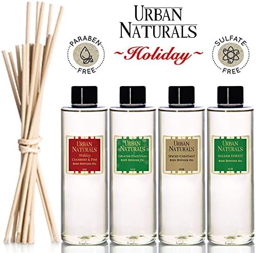 Urban Naturals Holiday Cranberry & Pine Holiday Wreath Reed Diffuser Set - Image 4