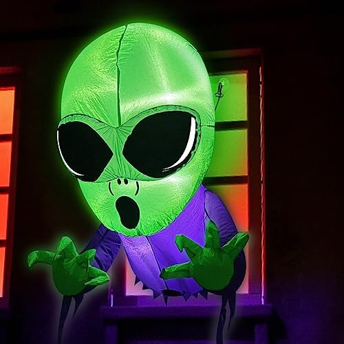 Halloween Inflatables Outdoor Decorations Alien Broke Out from Window