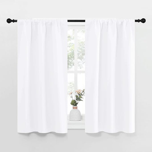NICETOWN White Curtains for Kitchen Window, Home Decoration Light Filtering by NICETOWN