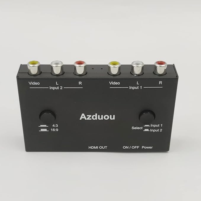 Azduou 2 AV to HDMI, 1080P/720P TV 2 Way RCA Composite CVBS AV Switch to HDMI - Image 8