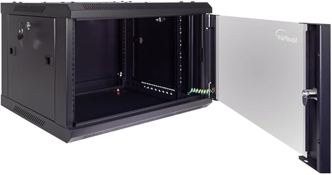 NavePoint 6U Server Cabinet Wall Mount Rack Enclosure Includes 2 Fans, Locking - Image 4