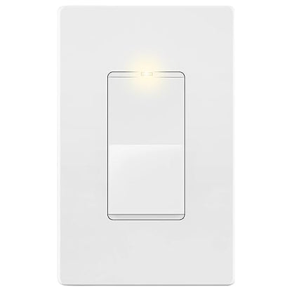 LIDER Minimalist Design Matte Finish Lighted Decorator Switch by LIDER