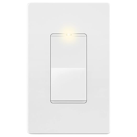 LIDER Minimalist Design Matte Finish Lighted Decorator Switch by LIDER