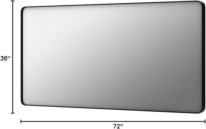 LOAAO 72X36 Inch Black Metal Framed Bathroom Mirror - Image 9