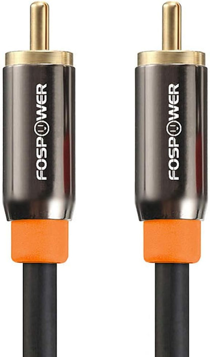 FosPower Digital Audio Coaxial Cable Premium S/PDIF RCA Male to RCA Male by FosPower