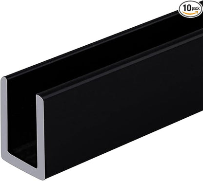 Brixwell SDCD3812MBL-CCP12-XCP10 Matte Black Frameless Shower Door Aluminum by Brixwell