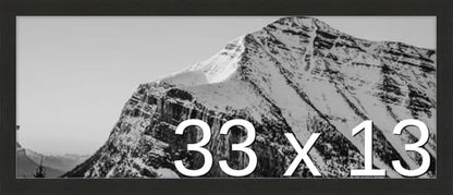 Frame It Easy 33 x 13 Coffee Wood Frame by FrameItEasy