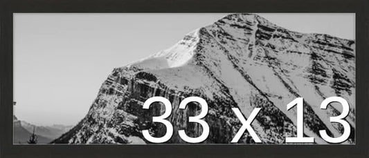 Frame It Easy 33 x 13 Coffee Wood Frame by FrameItEasy