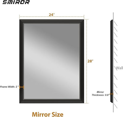 SMIROR Matte Black Bathroom Mirror - Image 2