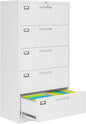 5 Drawer File Cabinets for Home Office, Metal Filing Cabinet by AFAIF