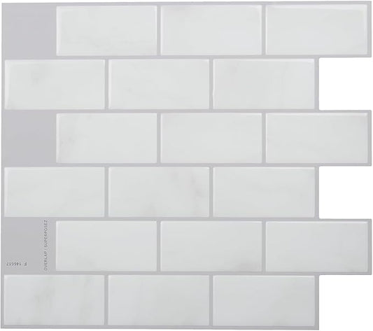SMART TILES Peel and Stick Backsplash- 10 Sheets of 10.95" x 9.70" by SmartTiles-OriginalPeelandStickBacksplashTiles