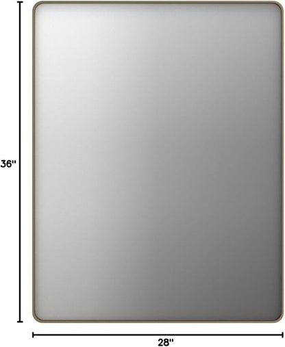 LOAAO 28”X36” Bronze Bathroom Mirrors - Image 8