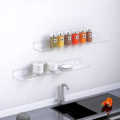 36 Inches Acrylic Wall Shelves 2 Pack, Floating Shelf - Image 7