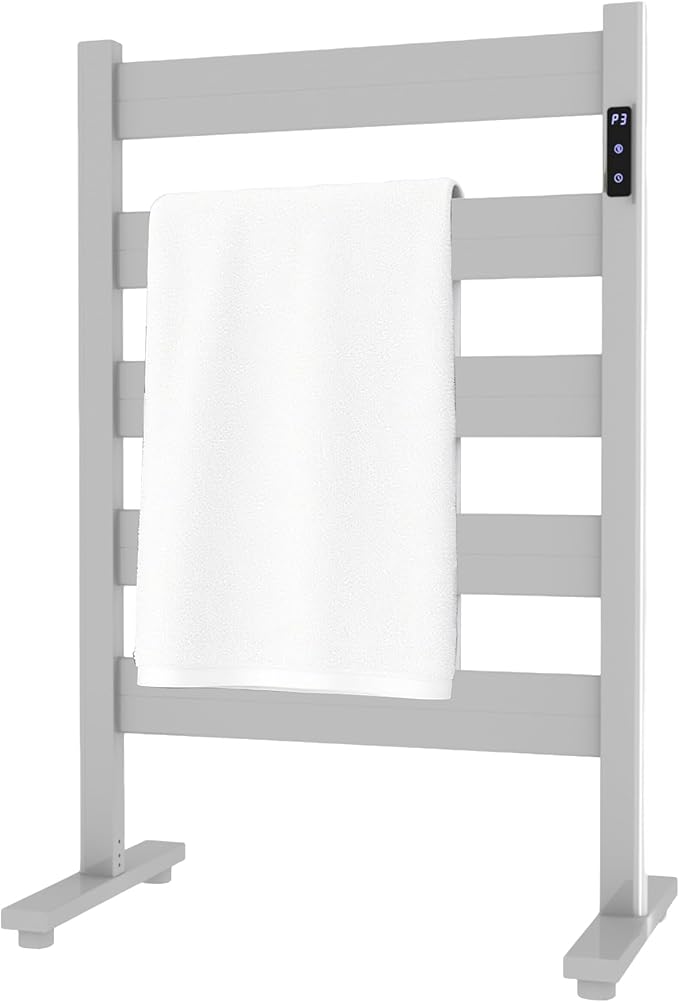 Freestanding Towel Warmer – 5-Bar Heated Towel Rack by Sawlece