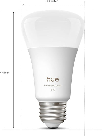 Philips Hue Smart LED A19 Bulb 4-Pack, E26 Base, Full Spectrum Light - Image 10