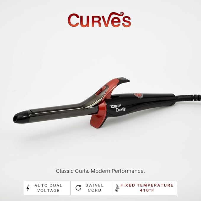 TAIFF Curves Professional Black Titanium Curling Iron – High-Performance Hair - Image 2