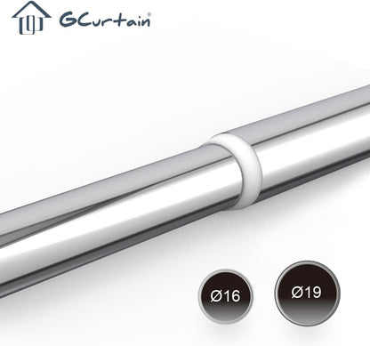 Shower Curtain Rod No Drilling, Spring Tension Rod, 34-56 Inch, 3/4 Inch Diameter, Suction Cup on Either End, 1PCS, White