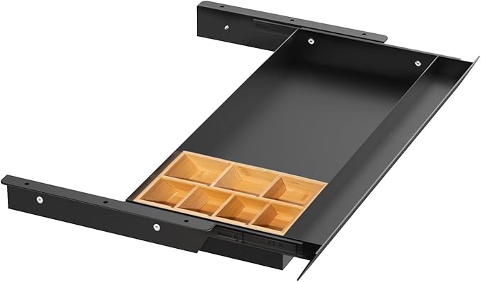 Large Under Desk Mounted Sliding Drawer by GAXOMO
