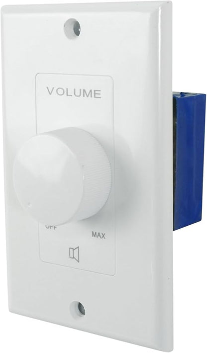 Rockville VOL70200 White 200W 70V/100V Volume Control Zone Controller, by Rockville