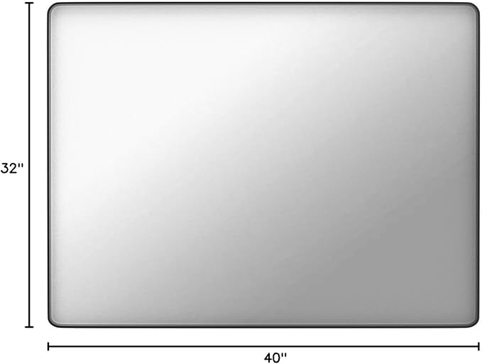 ISKM Black Metal Framed Bathroom Mirror - Image 8