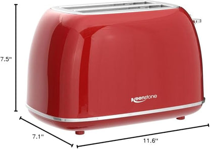 2 Slice Stainless Steel Toaster Retro - Image 7