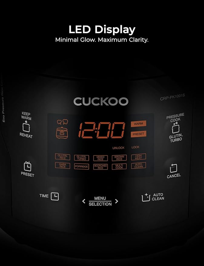 CUCKOO High Pressure Rice Cooker 10-Cup Uncooked / 20-Cup Cooked - Image 6