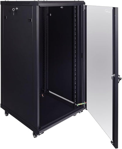 NavePoint 22U Server Cabinet Wall Mount Rack Enclosure - Image 4