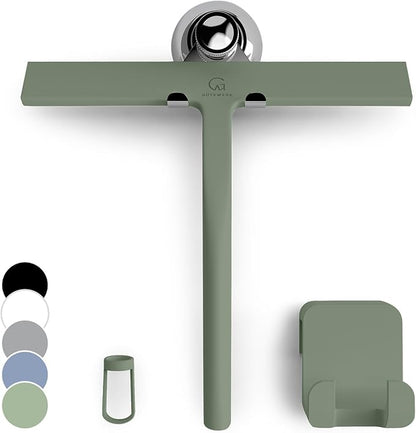 GÜTEWERK Shower Squeegee for Glass Doors, Silicone Window Squeegee, Bathroom by G%C3%9CTEWERK