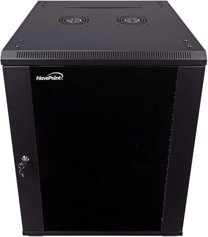 NavePoint 15U Server Cabinet Wall Mount Rack Enclosure by NavePoint