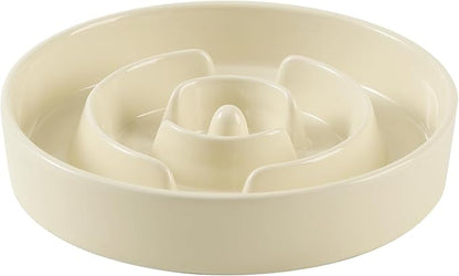 Ceramic 1.6 Cup Slow Feeder Dog Bowl by Havniva