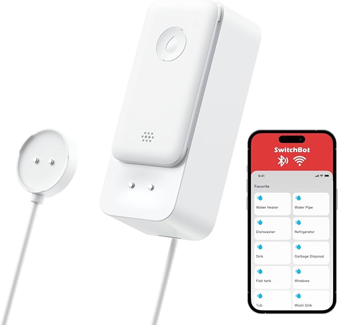 SwitchBot WiFi Water Leak Detector, Smart Water Sensor by SwitchBot