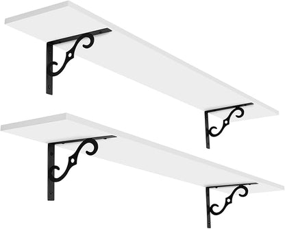 DINZI LVJ Long Wall Shelves, 47.3" Large Floating Shelves Set of 2, Farmhouse by DINZILVJ