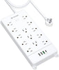 TROND Surge Protector Power Strip 10 ft, Flat Plug Long Extension Cord by TRONDOfficial
