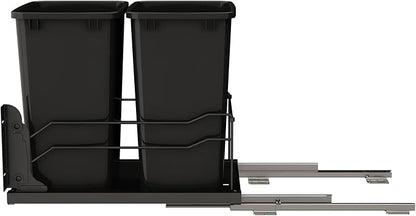 Rev-A-Shelf 35 Qt Double Pullout Under Cabinet Kitchen Trash Cans w/Soft-Close - Image 6