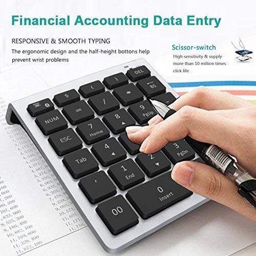 Lekvey Bluetooth Number Pad, 10 Keys Numeric Keypad Portable Wireless Bluetooth - Image 5