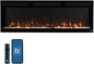 Touchstone Smart Electric Fireplace-The Fury 57" Wide- 4.5" Thin in Wall by TouchstoneHomeProducts