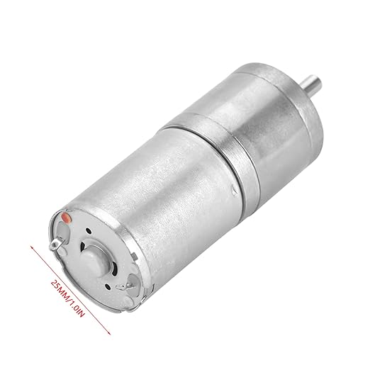 25mm DC 12V 25GA-370 Low Speed Metal Gear Motor - Image 2