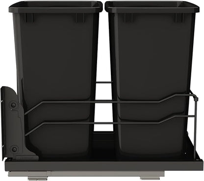 Rev-A-Shelf 35 Qt Double Pullout Under Cabinet Kitchen Trash Cans w/Soft-Close - Image 5
