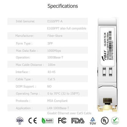 OPSTRAN 1000BASE-T SFP RJ45 Copper Transceiver Module Compatible - Image 6