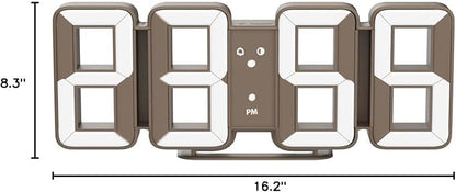 mooas 3D Pure Mini White LED Clock - Image 11