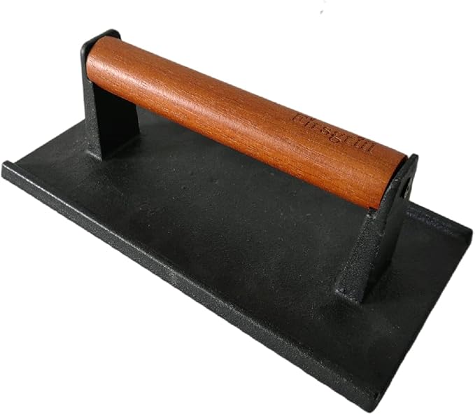 Firsgrill 8.3"×4.3" Heavy-duty Cast Iron Grill Burger Press and Meat Steak by ProfessionalGrillpartsLiving