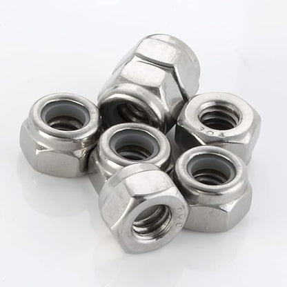 MewuDecor #10 32 Nylon Insert Hex Lock Nuts Locknuts, 304 Stainless Steel 18-8 - Image 8