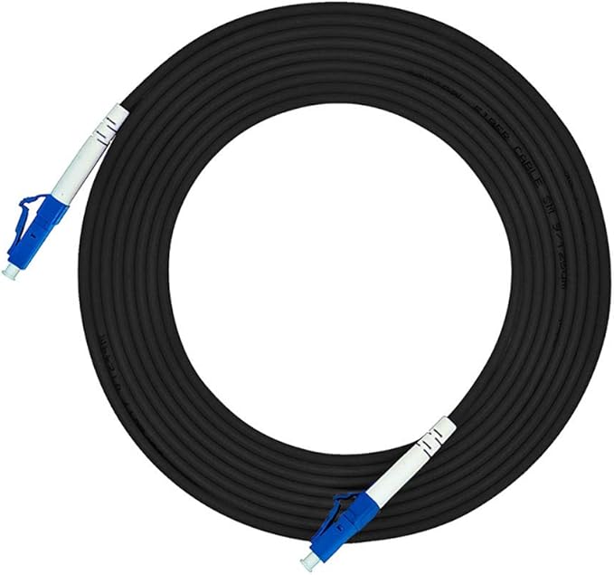 Jeirdus 150M LC to LC Outdoor Armored Simplex 9/125 SM Fiber Optic Cable Jumper by Jeirdus