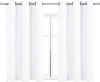 DWCN Pure White Window Curtain Panels 38x54 inches Long, - Image 7