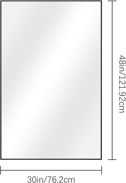 Black Bathroom Mirror for Wall, 30x48 Inch Rectangle Mirrors - Image 5
