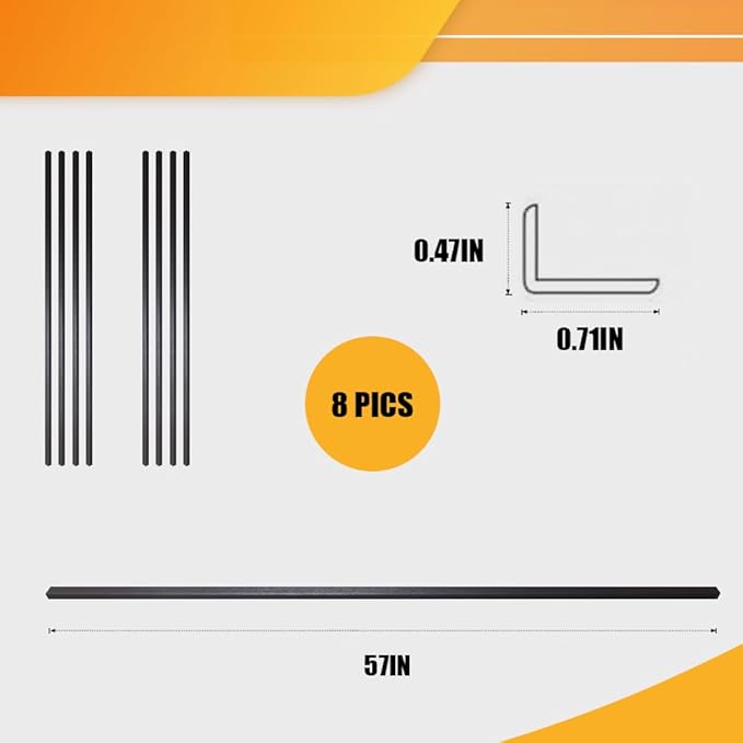 OUZUGIE 8-Pack 57 Inches, WPC Slat Wall Panel Trim, Corner Guard - Image 2