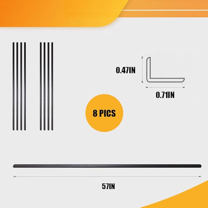 OUZUGIE 8-Pack 57 Inches, WPC Slat Wall Panel Trim, Corner Guard - Image 2